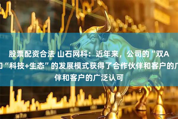 股票配资合法 山石网科：近年来，公司的“双A战略”和“科技+生态”的发展模式获得了合作伙伴和客户的广泛认可